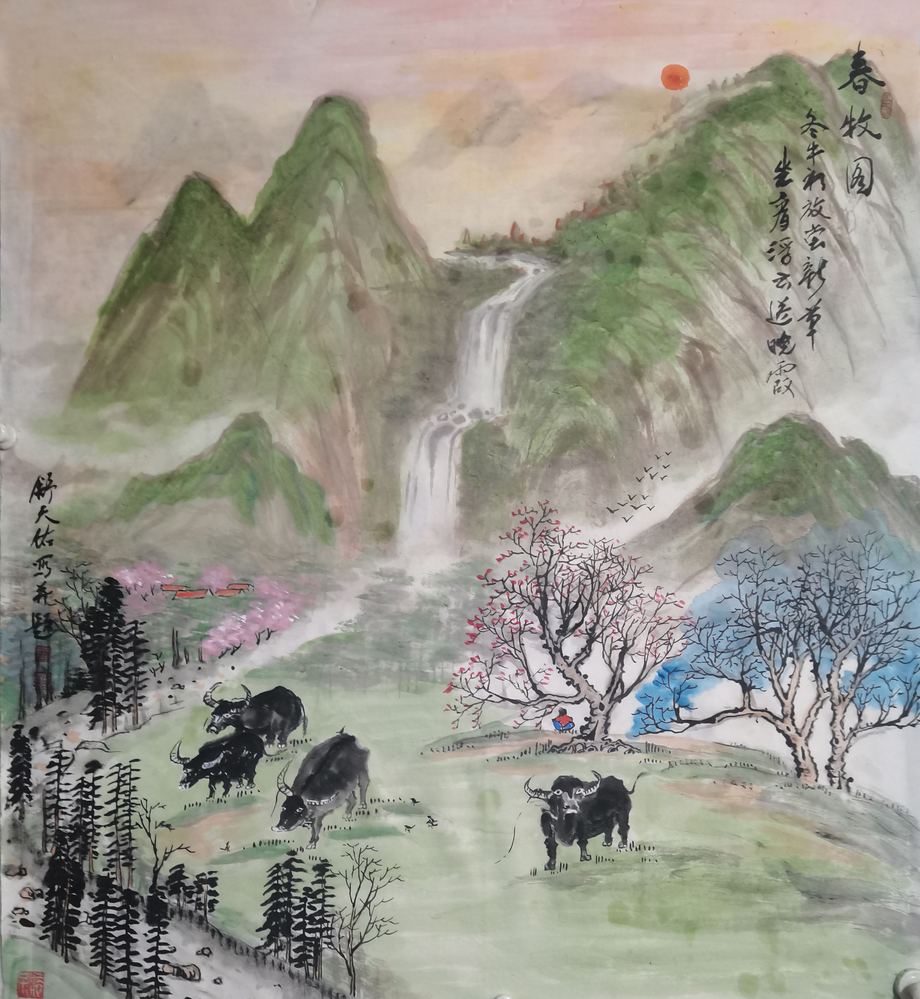 春牧图适合客厅大堂展厅